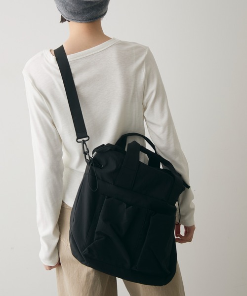 full/fill.（フルフィル）の「out pocket multi mini bag / アウトポケットマルチミニバッグ（ショルダーバッグ・レディース・ブラック/アイボリー・FREE）」の18枚目の写真