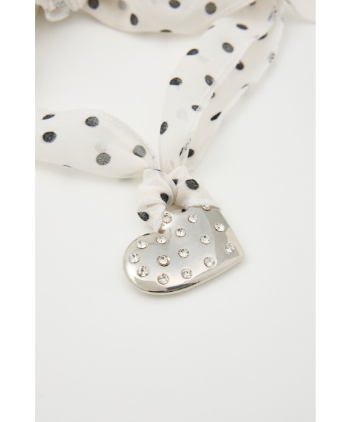 SLY（スライ）の「RHINESTONE HEART CHOKER ラインストーンハートチョーカー 春服（チョーカー・レディース・ゴールド/シルバー・FREE）」の4枚目の写真