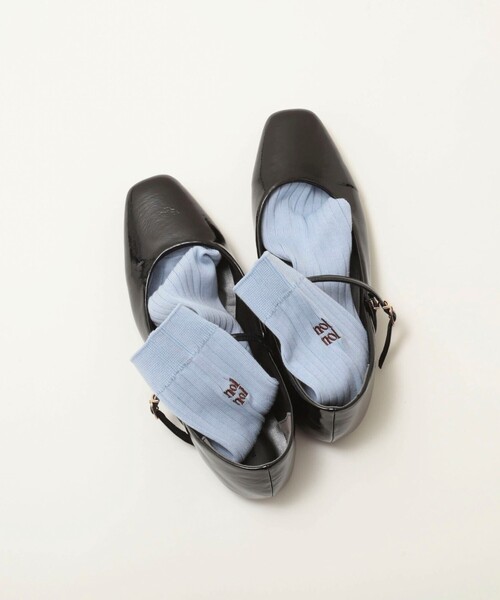 NOLLEY’S（ノーリーズ）の「【nolnol/ノルノル】リブソックス（ソックス/靴下・レディース・ネイビー/ホワイト/アッシュグレー/サックスブルー・FREE）」の4枚目の写真