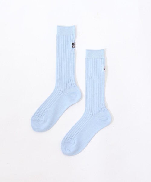 NOLLEY’S（ノーリーズ）の「【nolnol/ノルノル】リブソックス（ソックス/靴下・レディース・ネイビー/ホワイト/アッシュグレー/サックスブルー・FREE）」の7枚目の写真