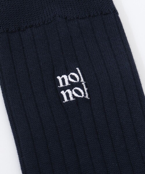NOLLEY’S（ノーリーズ）の「【nolnol/ノルノル】リブソックス（ソックス/靴下・レディース・ネイビー/ホワイト/アッシュグレー/サックスブルー・FREE）」の13枚目の写真