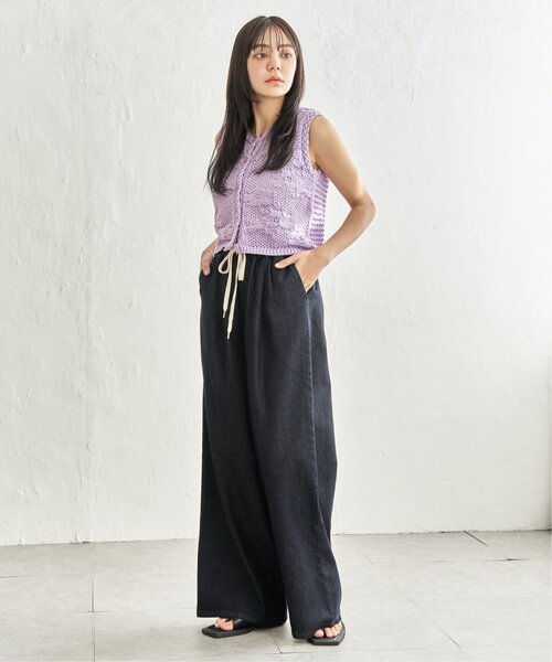 notch.（ノッチ）の「フラワー透かし編みベスト（ベスト・レディース・パープル/オフホワイト/グレー・M）」の15枚目の写真