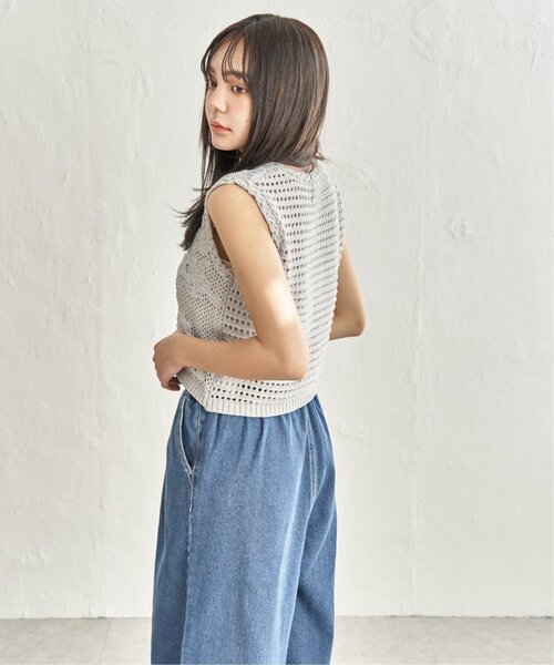 notch.（ノッチ）の「フラワー透かし編みベスト（ベスト・レディース・パープル/オフホワイト/グレー・M）」の20枚目の写真