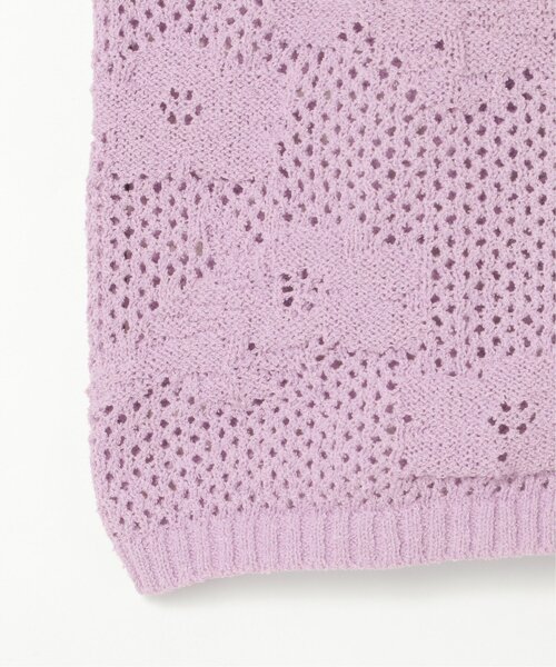 notch.（ノッチ）の「フラワー透かし編みベスト（ベスト・レディース・パープル/オフホワイト/グレー・M）」の10枚目の写真