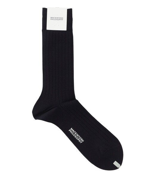 MACKINTOSH PHILOSOPHY(マッキントッシュ フィロソフィー)の「リブストライプ ビジネスソックス(ソックス/靴下・メンズ・ブラック/グレー系その他/ダークネイビー・FREE)」の3枚目の写真