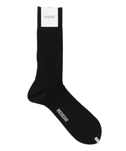 MACKINTOSH PHILOSOPHY(マッキントッシュ フィロソフィー)の「リブストライプ ビジネスソックス(ソックス/靴下・メンズ・ブラック/グレー系その他/ダークネイビー・FREE)」の2枚目の写真