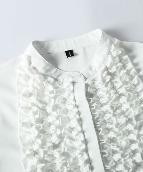 セール】胸元フリルブラウス（シャツ/ブラウス）｜AMELY（エミリー）の