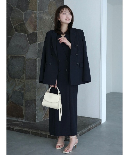 anuans（アニュアンス）の「レイヤードジレワンピース（ワンピース・レディース・ベージュ/ネイビー/グレー・MEDIUM/SMALL）」の10枚目の写真