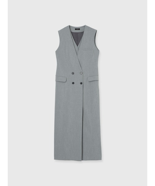 anuans（アニュアンス）の「レイヤードジレワンピース（ワンピース・レディース・ベージュ/ネイビー/グレー・MEDIUM/SMALL）」の13枚目の写真