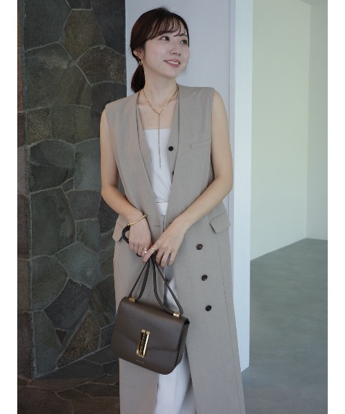 anuans（アニュアンス）の「レイヤードジレワンピース（ワンピース・レディース・ベージュ/ネイビー/グレー・MEDIUM/SMALL）」の7枚目の写真