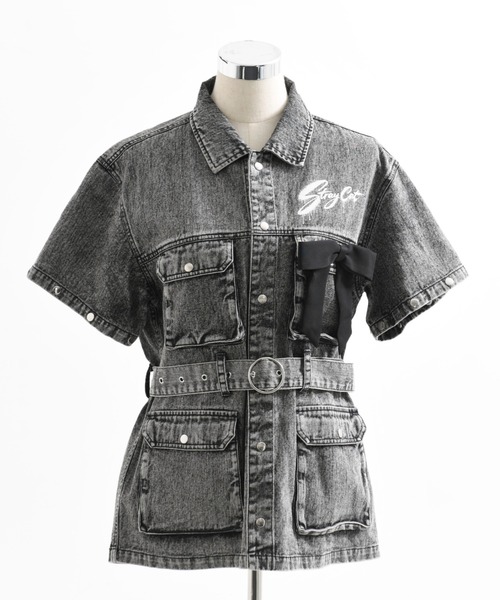 TRAVAS TOKYO(トラバス トウキョウ)の「TRAVAS TOKYO ×しゅがおコラボデニムJK/デニムジャケット(デニムジャケット・レディース・グレー・FREE)」の8枚目の写真