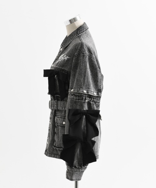 TRAVAS TOKYO(トラバス トウキョウ)の「TRAVAS TOKYO ×しゅがおコラボデニムJK/デニムジャケット(デニムジャケット・レディース・グレー・FREE)」の6枚目の写真