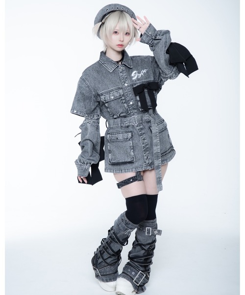 TRAVAS TOKYO(トラバス トウキョウ)の「TRAVAS TOKYO ×しゅがおコラボデニムJK/デニムジャケット(デニムジャケット・レディース・グレー・FREE)」の21枚目の写真