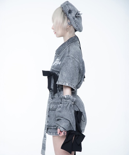 TRAVAS TOKYO(トラバス トウキョウ)の「TRAVAS TOKYO ×しゅがおコラボデニムJK/デニムジャケット(デニムジャケット・レディース・グレー・FREE)」の18枚目の写真