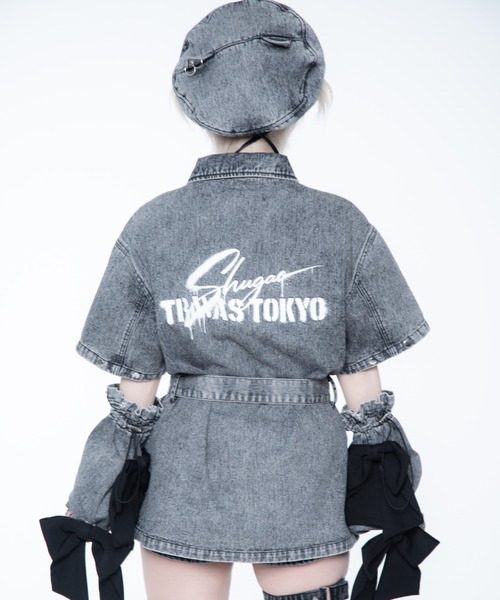 TRAVAS TOKYO(トラバス トウキョウ)の「TRAVAS TOKYO ×しゅがおコラボデニムJK/デニムジャケット(デニムジャケット・レディース・グレー・FREE)」の19枚目の写真