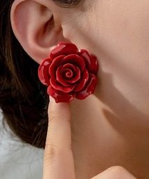 アクリルフラワーピアス薔薇