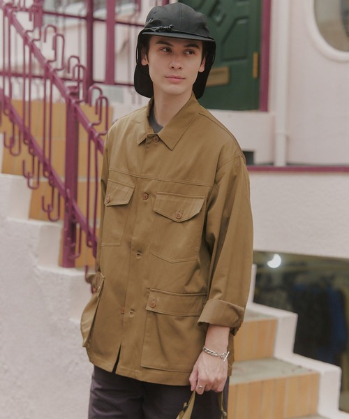 MAISON CLUB(メゾンクラブ)の「【MAISON CLUB】Hunting Jacket / ハンティングジャケット(ミリタリージャケット・メンズ・ベージュ/グレー/ブラック・L/M)」の1枚目の写真
