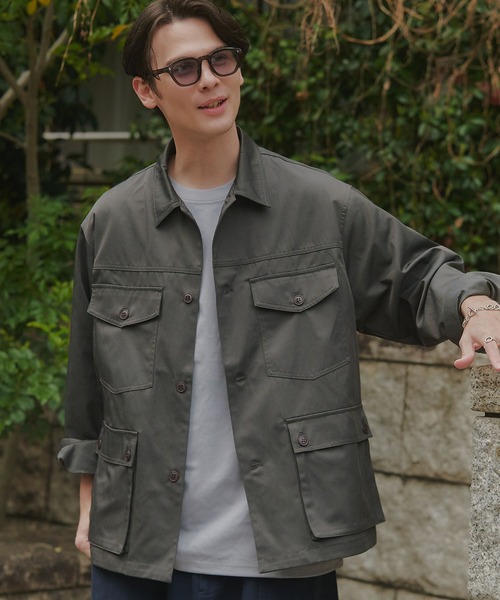 MAISON CLUB(メゾンクラブ)の「【MAISON CLUB】Hunting Jacket / ハンティングジャケット(ミリタリージャケット・メンズ・ベージュ/グレー/ブラック・L/M)」の5枚目の写真