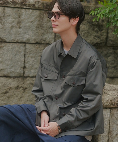 MAISON CLUB(メゾンクラブ)の「【MAISON CLUB】Hunting Jacket / ハンティングジャケット(ミリタリージャケット・メンズ・ベージュ/グレー/ブラック・L/M)」の6枚目の写真