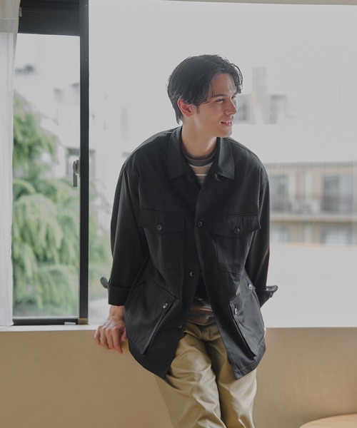 MAISON CLUB(メゾンクラブ)の「【MAISON CLUB】Hunting Jacket / ハンティングジャケット(ミリタリージャケット・メンズ・ベージュ/グレー/ブラック・L/M)」の12枚目の写真
