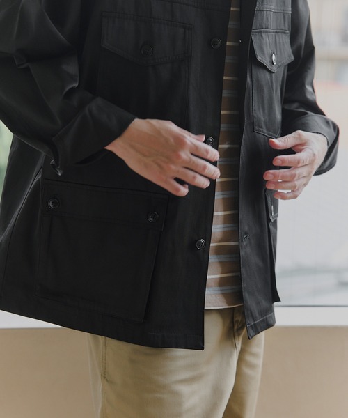 MAISON CLUB(メゾンクラブ)の「【MAISON CLUB】Hunting Jacket / ハンティングジャケット(ミリタリージャケット・メンズ・ベージュ/グレー/ブラック・L/M)」の14枚目の写真