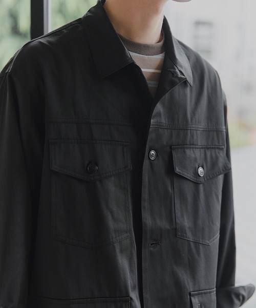 MAISON CLUB(メゾンクラブ)の「【MAISON CLUB】Hunting Jacket / ハンティングジャケット(ミリタリージャケット・メンズ・ベージュ/グレー/ブラック・L/M)」の4枚目の写真