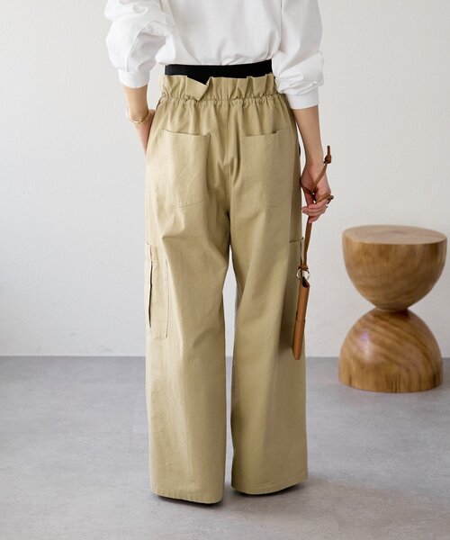 RIVE DROITE（リヴドロワ）の「【A・MONN(アモン)】ミリタリーWウエストカーゴパンツ（カーゴパンツ・レディース・ベージュ/カーキ・38/36）」の9枚目の写真