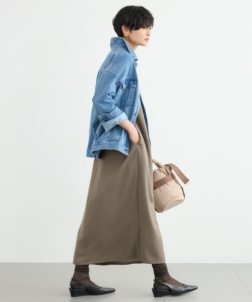 BARNYARDSTORM（バンヤードストーム）の「BARNYARDSTORM / ハーフスリーブストレッチワンピース【接触冷感・吸水速乾】（ワンピース・レディース・ネイビー/カーキ・FREE）」の8枚目の写真