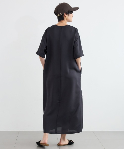 BARNYARDSTORM（バンヤードストーム）の「BARNYARDSTORM / ハーフスリーブストレッチワンピース【接触冷感・吸水速乾】（ワンピース・レディース・ネイビー/カーキ・FREE）」の11枚目の写真