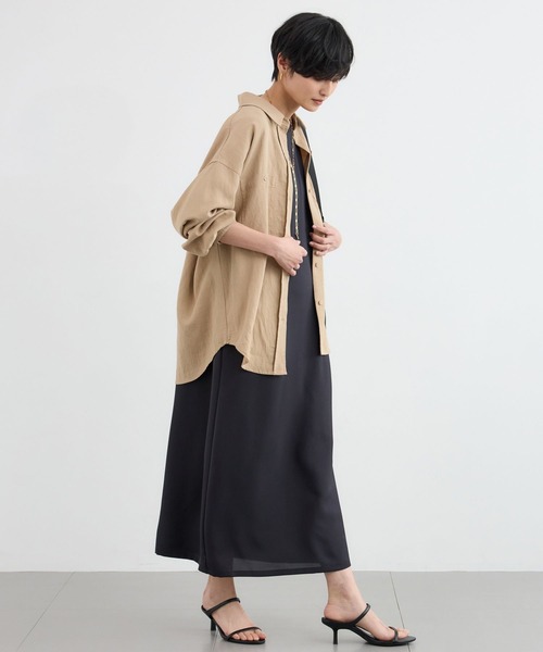 BARNYARDSTORM（バンヤードストーム）の「BARNYARDSTORM / ハーフスリーブストレッチワンピース【接触冷感・吸水速乾】（ワンピース・レディース・ネイビー/カーキ・FREE）」の13枚目の写真