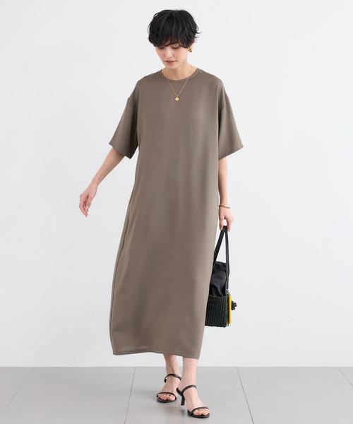 BARNYARDSTORM（バンヤードストーム）の「BARNYARDSTORM / ハーフスリーブストレッチワンピース【接触冷感・吸水速乾】（ワンピース・レディース・ネイビー/カーキ・FREE）」の16枚目の写真