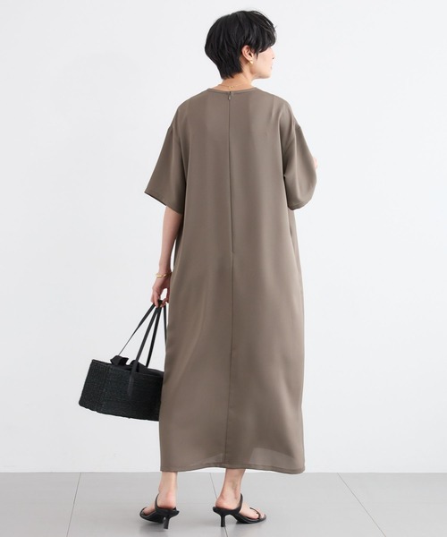 BARNYARDSTORM（バンヤードストーム）の「BARNYARDSTORM / ハーフスリーブストレッチワンピース【接触冷感・吸水速乾】（ワンピース・レディース・ネイビー/カーキ・FREE）」の18枚目の写真