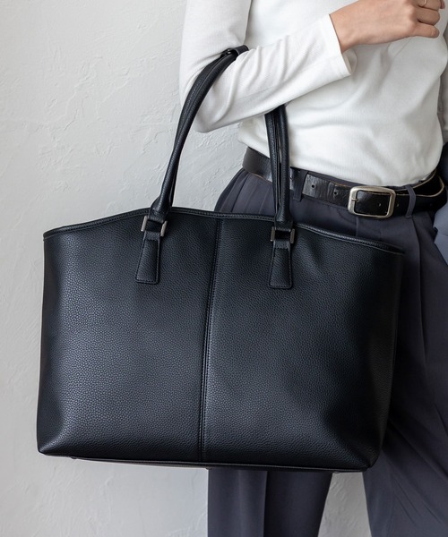 VitaFelice（ヴィータフェリーチェ）の「10ポケットユニセックスボストンバッグ（ボストンバッグ・レディース・チャコール/ブラック・FREE）」の3枚目の写真