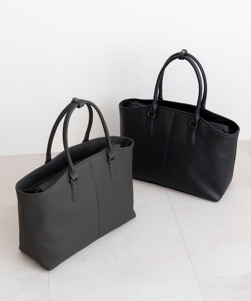 VitaFelice（ヴィータフェリーチェ）の「10ポケットユニセックスボストンバッグ（ボストンバッグ・レディース・チャコール/ブラック・FREE）」の11枚目の写真