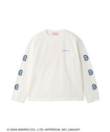 バックスタイルプリントクルーネックロンT