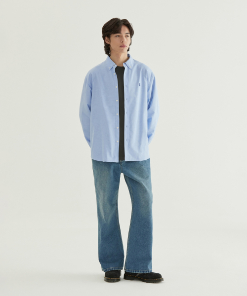 COVERNAT(カバーナット)の「クールマックス Cロゴオックスフォードシャツブルー(シャツ/ブラウス・メンズ・その他・SMALL/MEDIUM/LARGE/X-LARGE/XX-LARGE/X-SMALL)」の8枚目の写真