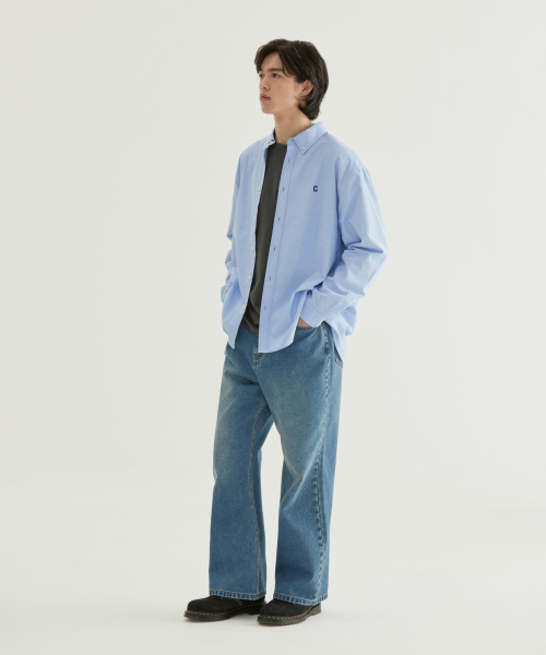 COVERNAT(カバーナット)の「クールマックス Cロゴオックスフォードシャツブルー(シャツ/ブラウス・メンズ・その他・SMALL/MEDIUM/LARGE/X-LARGE/XX-LARGE/X-SMALL)」の9枚目の写真