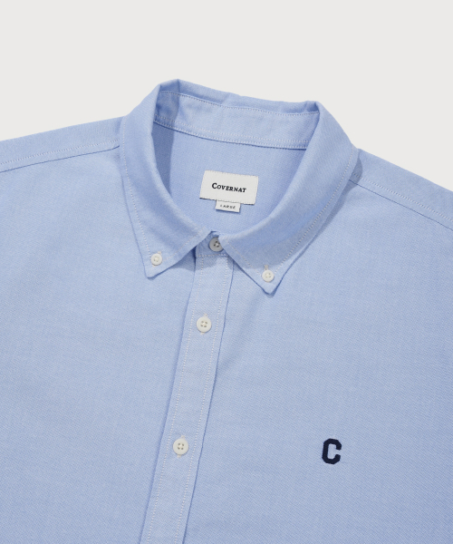 COVERNAT(カバーナット)の「クールマックス Cロゴオックスフォードシャツブルー(シャツ/ブラウス・メンズ・その他・SMALL/MEDIUM/LARGE/X-LARGE/XX-LARGE/X-SMALL)」の11枚目の写真