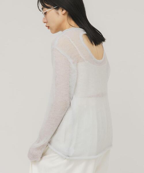 KBF（ケイビーエフ）の「バックオープンシアーニット（ニット/セーター・レディース・イエロー系その他/ライトブルー・ONE）」の14枚目の写真