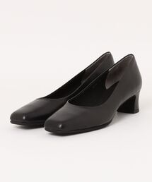 スクエアトゥプレーンパンプス