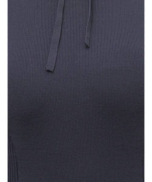 MERCURYDUO(マーキュリーデュオ)の「ポロ衿ラッフルニットワンピース(ワンピース・レディース・ネイビー/ライトブルー/ブラック・MEDIUM/SMALL)」の6枚目の写真