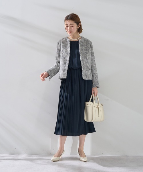 YECCA VECCA（イェッカヴェッカ）の「ツイードジャケット (1)（テーラードジャケット・レディース・その他6/ネイビー・L/M）」の11枚目の写真