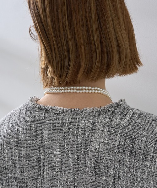 YECCA VECCA（イェッカヴェッカ）の「ツイードジャケット (1)（テーラードジャケット・レディース・その他6/ネイビー・L/M）」の15枚目の写真