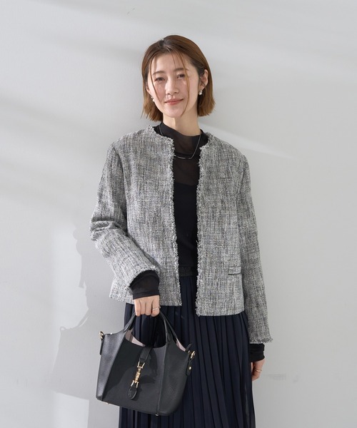 YECCA VECCA（イェッカヴェッカ）の「ツイードジャケット (1)（テーラードジャケット・レディース・その他6/ネイビー・L/M）」の17枚目の写真