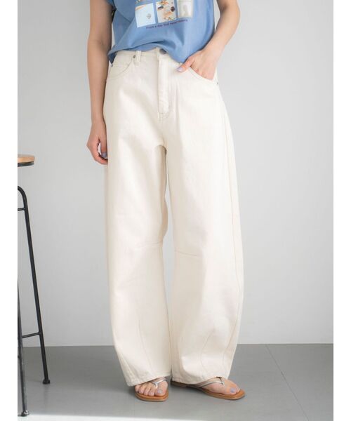 Ungrid（アングリッド）の「カーブルーズカラーデニム（デニムパンツ・レディース・ピンク/アイボリー/ブルー・26inch/25inch/24inch）」の8枚目の写真