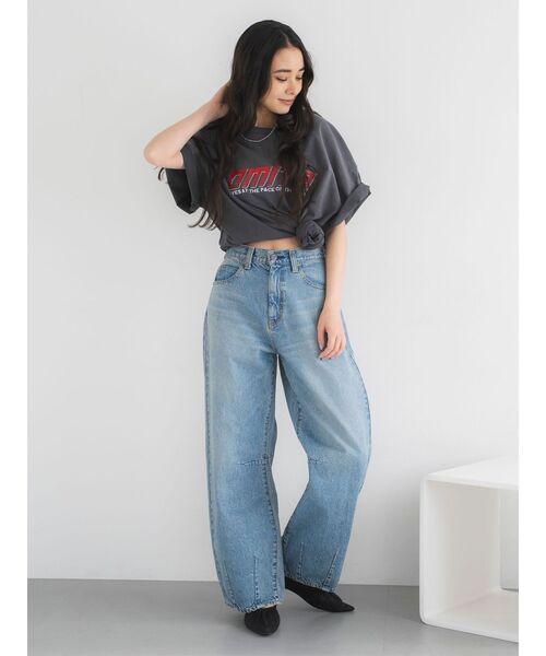 Ungrid（アングリッド）の「カーブルーズカラーデニム（デニムパンツ・レディース・ピンク/アイボリー/ブルー・26inch/25inch/24inch）」の12枚目の写真