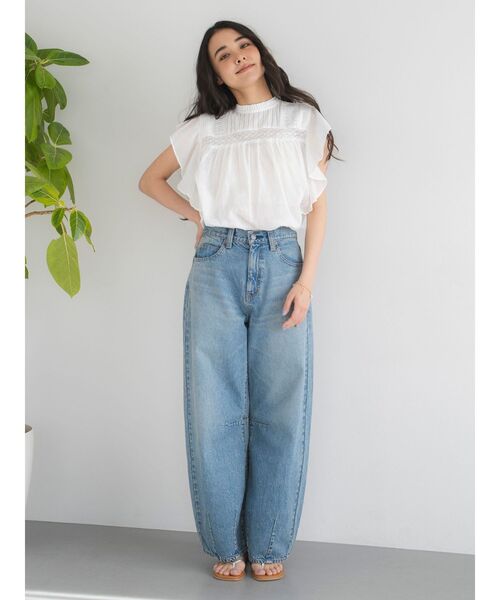 Ungrid（アングリッド）の「カーブルーズカラーデニム（デニムパンツ・レディース・ピンク/アイボリー/ブルー・26inch/25inch/24inch）」の14枚目の写真