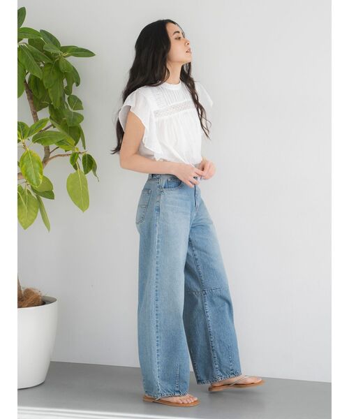 Ungrid（アングリッド）の「カーブルーズカラーデニム（デニムパンツ・レディース・ピンク/アイボリー/ブルー・26inch/25inch/24inch）」の15枚目の写真