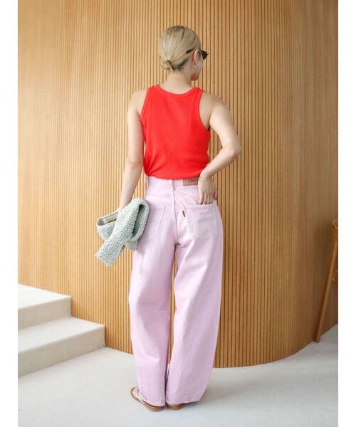 Ungrid（アングリッド）の「カーブルーズカラーデニム（デニムパンツ・レディース・ピンク/アイボリー/ブルー・26inch/25inch/24inch）」の4枚目の写真