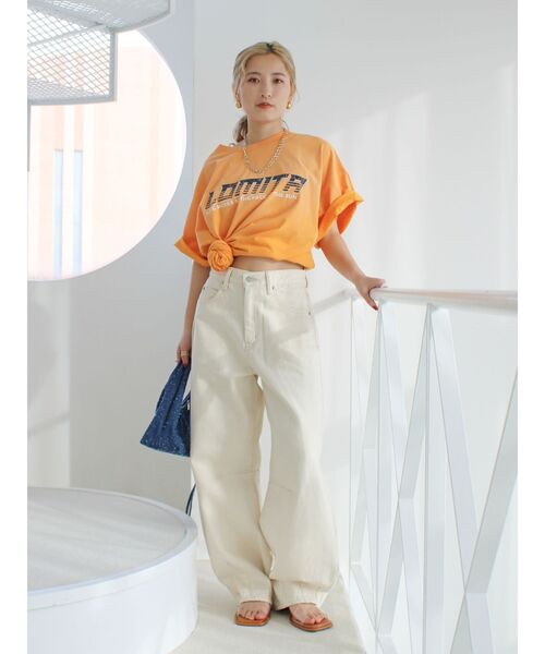 Ungrid（アングリッド）の「カーブルーズカラーデニム（デニムパンツ・レディース・ピンク/アイボリー/ブルー・26inch/25inch/24inch）」の16枚目の写真